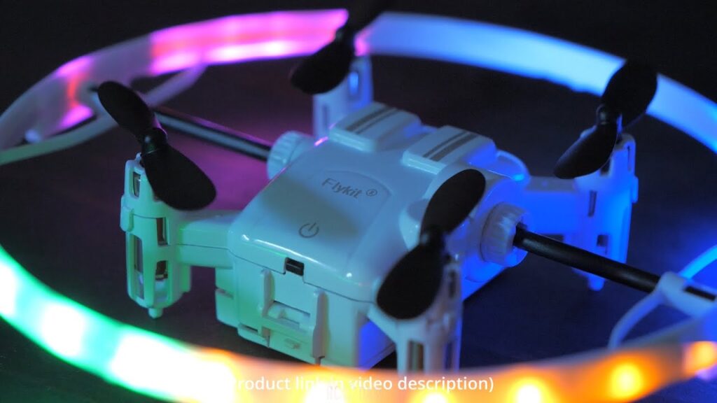An Entire Lightshow with ONE drone! New FLYKIT Mini Drone Spinning Light Ring Toy Drone - Review