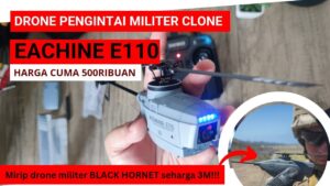 Review RC Helicopter Eachine E110 Drone Pengintai Mirip Drone Militer USA Black Hornet